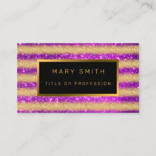 Luxury Best Popular Purple Gold Glitter Business Card
