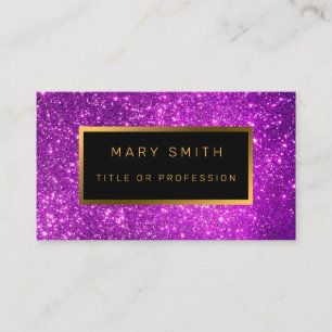 Luxury Best Popular Purple Gold Glitter Business Card