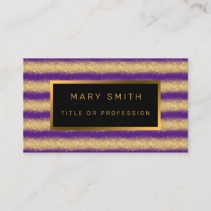 Luxury Best Popular Purple Gold Glitter Business Card
