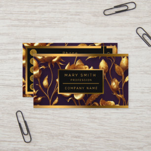Luxury Big Gold Rose Modern Collection Business Card