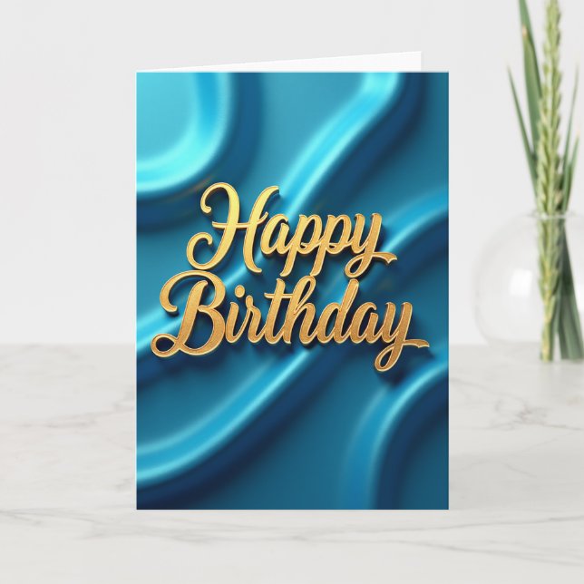 Luxury Birthday Wishes Card (Front)