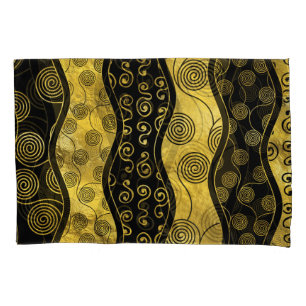 Luxury  Black and Gold African Pattern Pillowcase