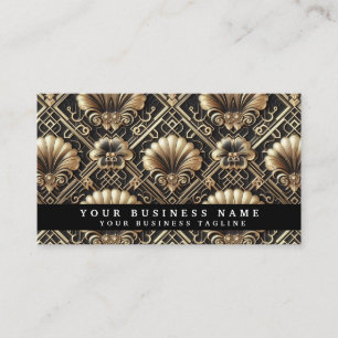 Luxury Black and Gold Art Deco Business Cards