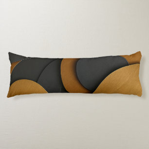 Luxury Black and Gold Geometric Abstract Design Body Cushion