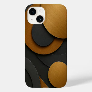 Luxury Black and Gold Geometric Abstract Design Case-Mate iPhone 14 Case