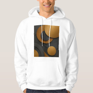 Luxury Black and Gold Geometric Abstract Design Hoodie
