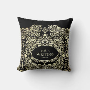 Luxury Black and Gold Personalised Cushion