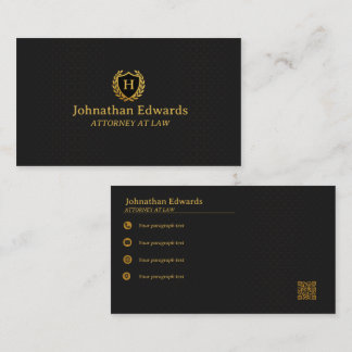 Luxury Black and Gold Professional | Elegant Business Card
