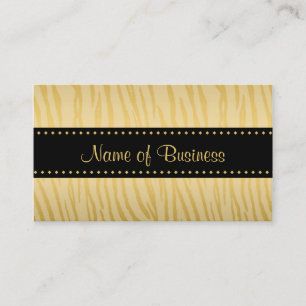 Luxury Black and Gold Tiger Stripes Business Card