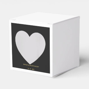 Luxury Black and Gold Wedding Favour Box