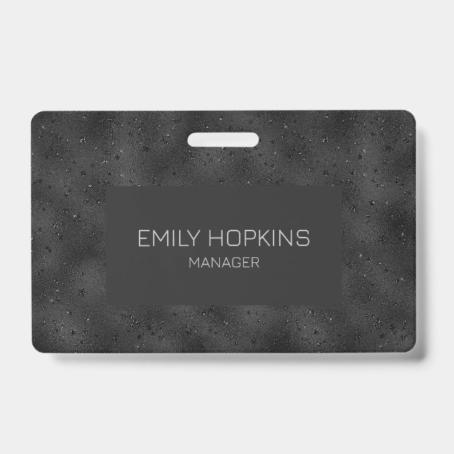 Luxury black background ID badge (Front)