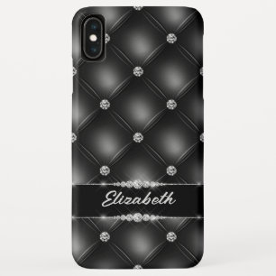 Luxury Black Bling Sparkle Diamond Custom Name Case-Mate iPhone Case