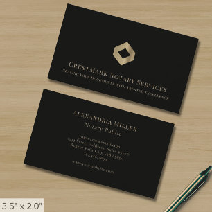 Luxury Black Diamond Logo Business Card