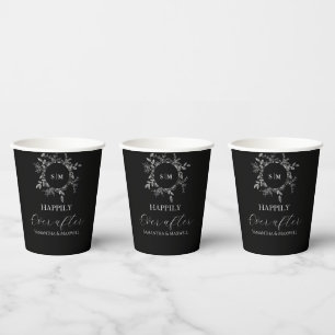 Luxury Black Elegant Custom wedding Paper Cups