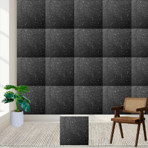Luxury Black Glitter Sparkle  Elegant & Modern Tile