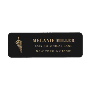 Luxury Black Gold Botanical Custom Wedding Mail