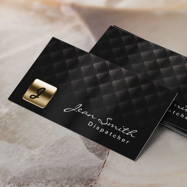 Luxury Black & Gold Dispatcher Business Card (Creator Uploaded)