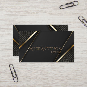 Luxury black gold elegant lawyer  Business Card