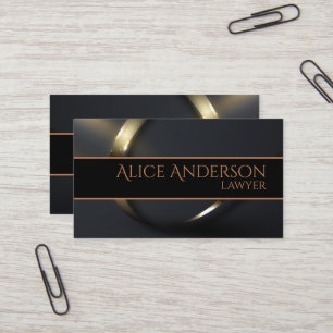 Luxury black gold elegant lawyer Business Card