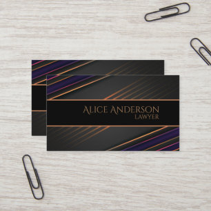 Luxury black gold elegant lawyer  Business Card