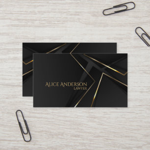 Luxury black gold elegant lawyer Business Card