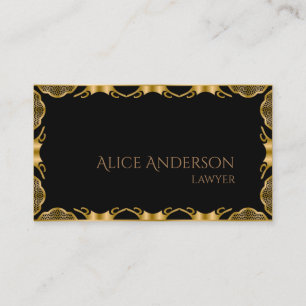Luxury black gold elegant lawyer Business Card