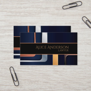 Luxury black gold elegant lawyer  Business Card
