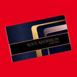 Luxury black gold elegant lawyer Business Card