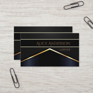 Luxury black gold elegant lawyer Business Card