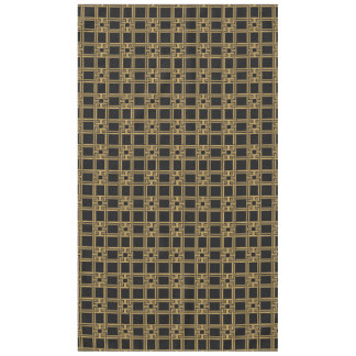Luxury Black Gold Greek Key Pattern Tablecloth