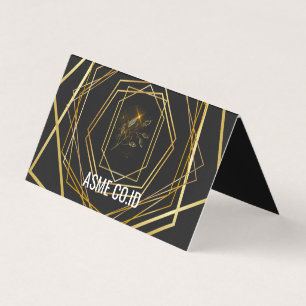 Luxury Black & Gold Minimal Professional Business Card