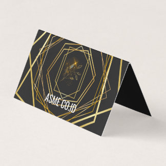 Luxury Black & Gold Minimal Professional Business Card