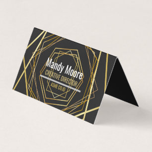 Luxury Black & Gold Minimal Professional Business Card