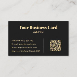 Luxury Black & Gold Minimalist Professional Business Card
