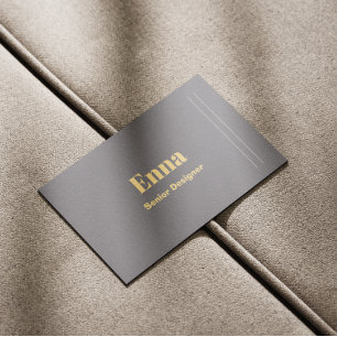 Luxury Black & Gold Minimalist Professional  Business Card