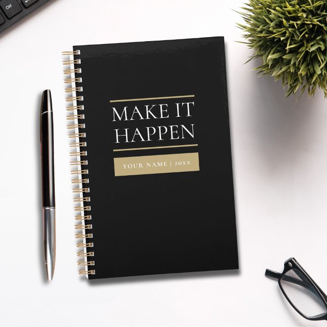 Luxury Black & Gold Planner | Custom Name & Year (Creator Uploaded)