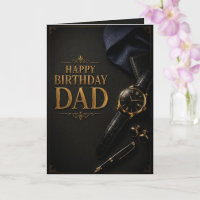 Luxury Black & Gold Watch & Fountain Pen Birthday