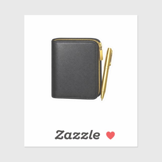 Luxury Black Leather Planner Sticker Executive Bos (Sheet)