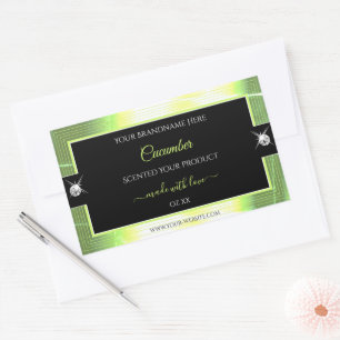 Luxury Black Light Green Brilliants Product Label