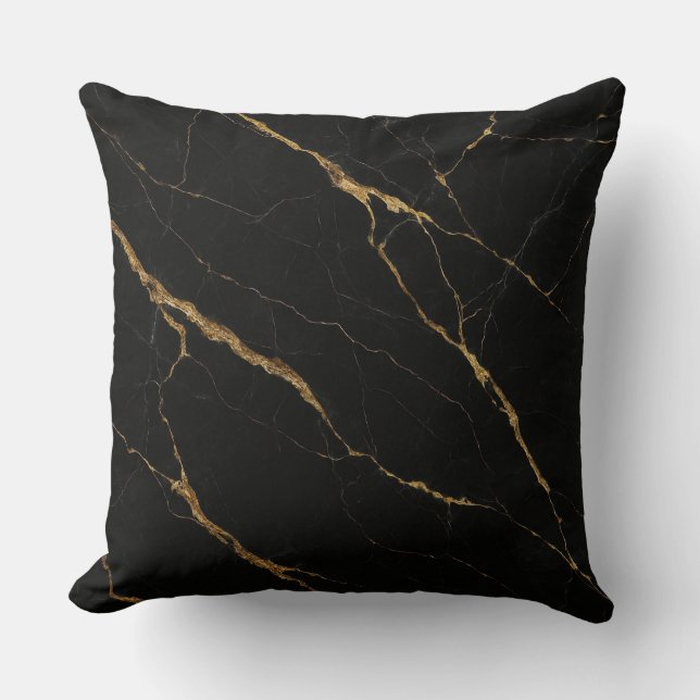 Luxury Black Marble Cushion (Front)