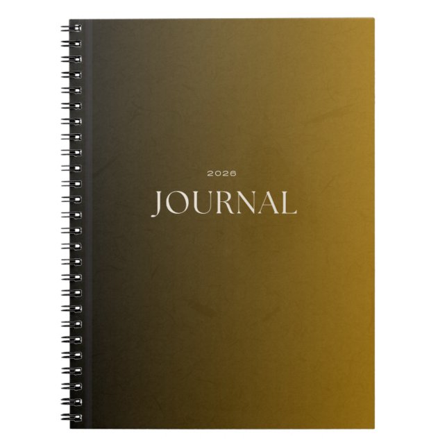 Luxury Black & Mustard Journal 2026 (Front)