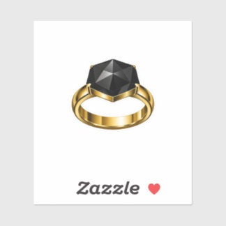 Luxury Black Onyx Gold Ring Sticker High Fashion G