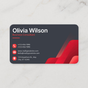 Luxury Black Red Business Card
