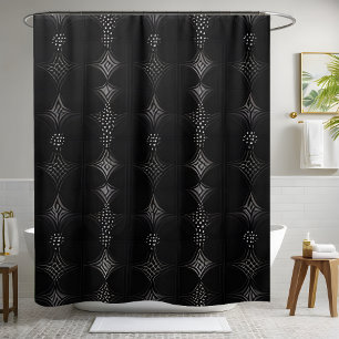 Luxury Black Shower Curtain Style 2