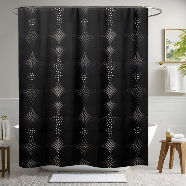 Luxury Black Shower Curtain Style 2 (Creator Uploaded)