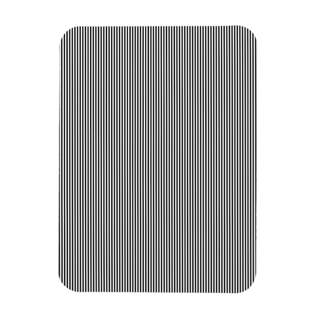 Luxury Black Stripe Minimalist Mouse Pad Magnet (Vertical)