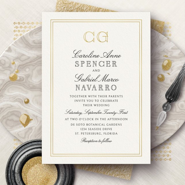 Luxury Black Tie Monogram Wedding (Creator Uploaded)