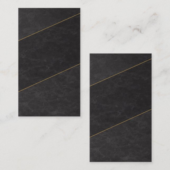 Luxury Blank Appointment Card – Black & Gold (Front/Back)