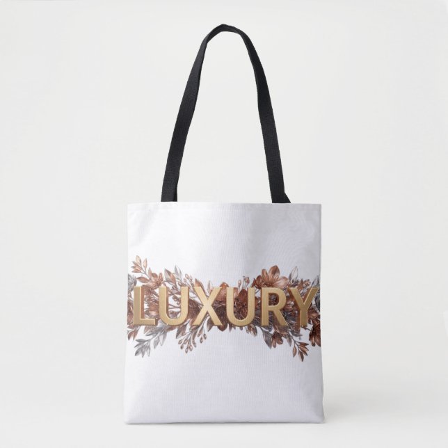 Luxury Bloom – Elegant Floral Tote Bag (Front)