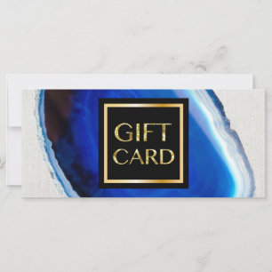 Luxury Blue Agate Stone Modern Gift Certificates